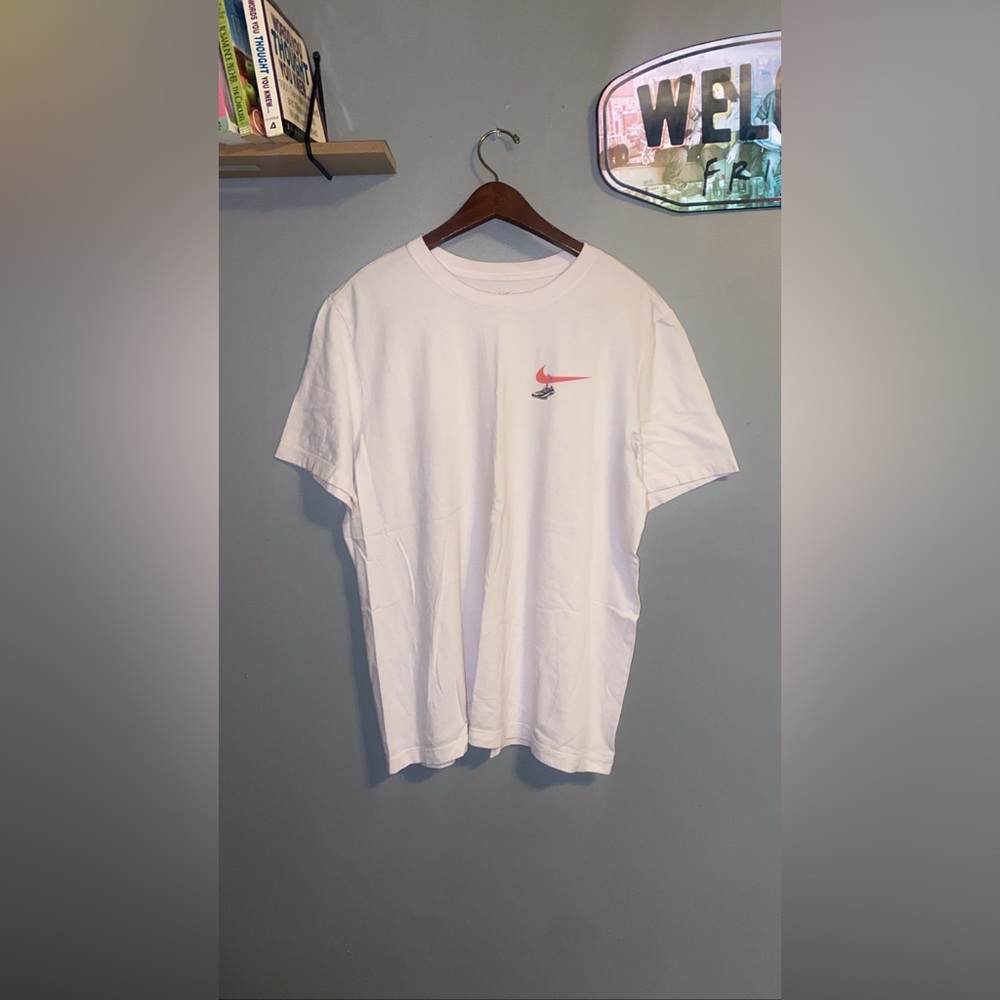 Nike White Air Maxes Distressed T-Shirt (Size Large)